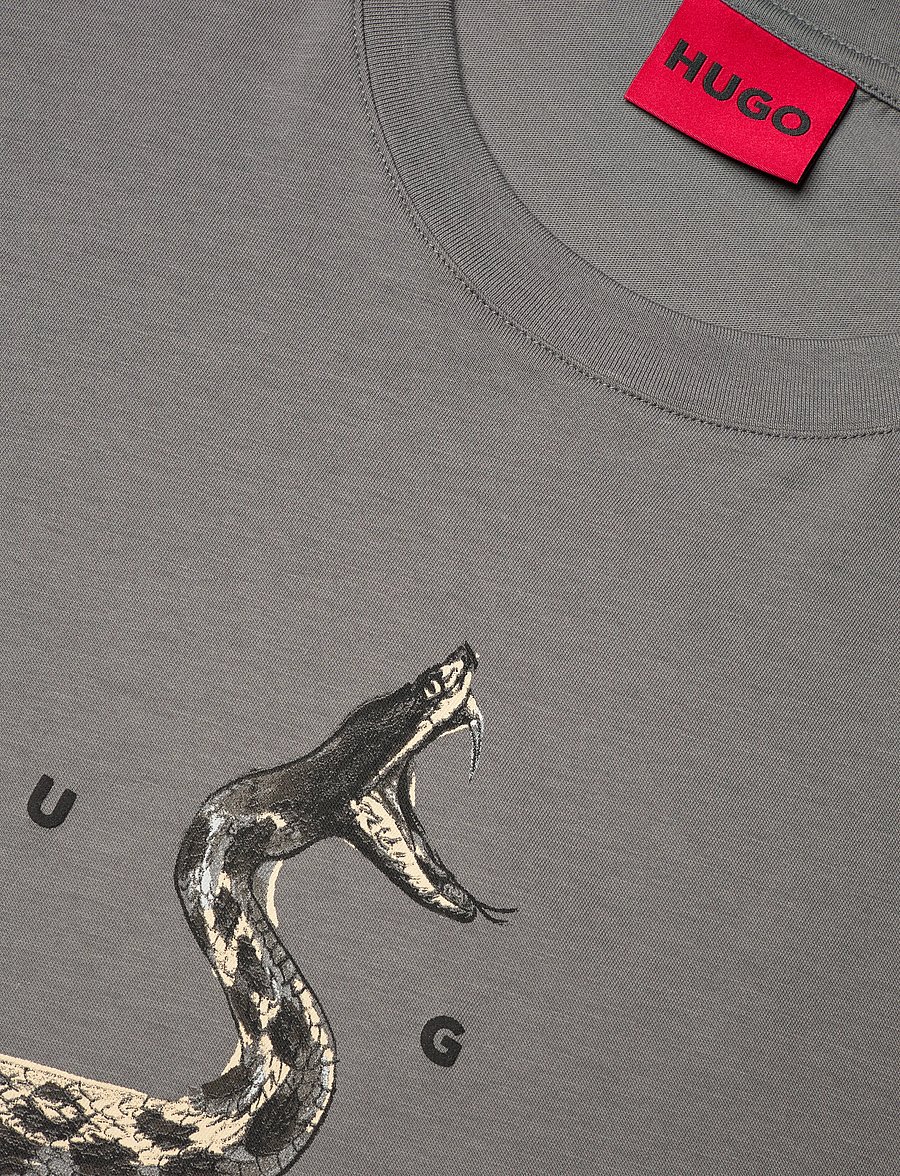 HUGO - Discorb - kortärmade t-shirts - dark grey - 5