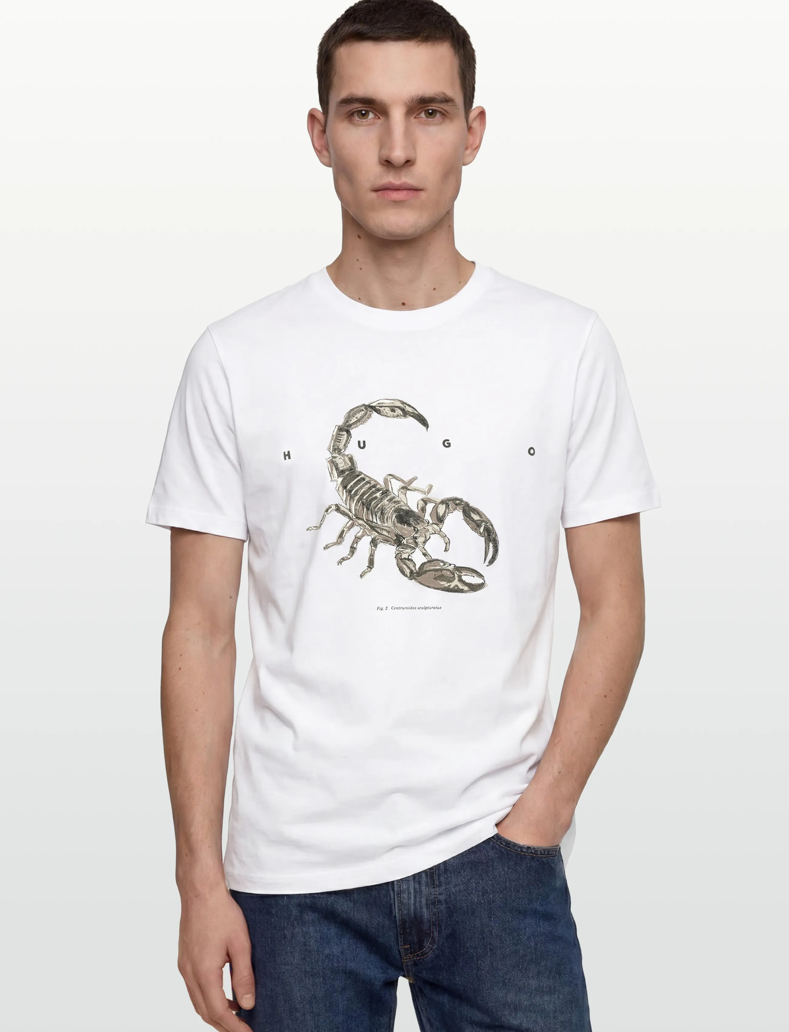 HUGO - Discorb - kortärmade t-shirts - white - 3