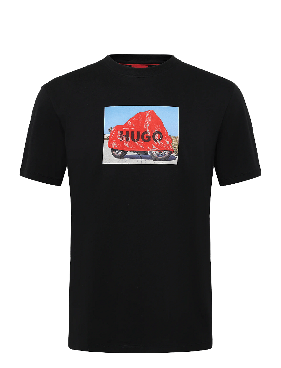 HUGO - Dostino - kortærmede t-shirts - black - 1