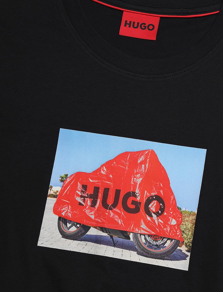 HUGO - Dostino - kortærmede t-shirts - black - 5