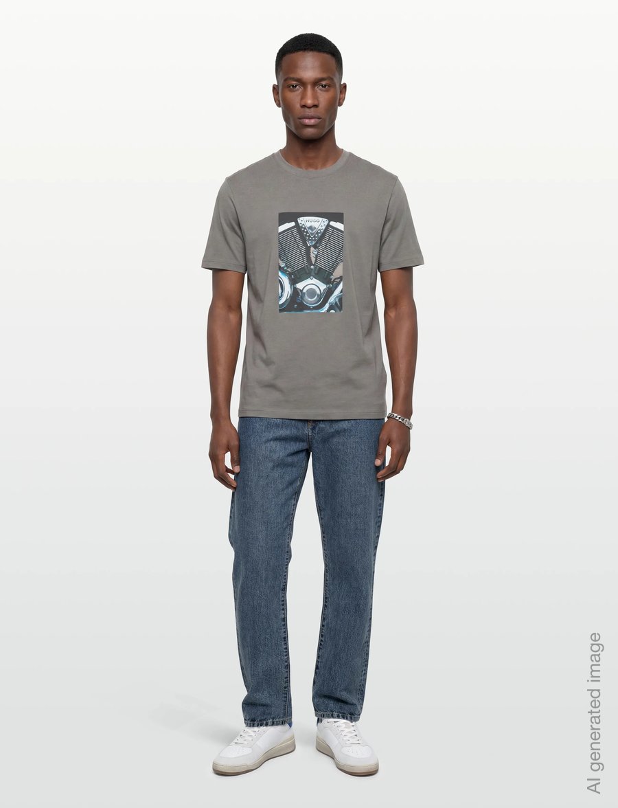 HUGO - Dostino - kurzärmelige t-shirts - dark grey - 0