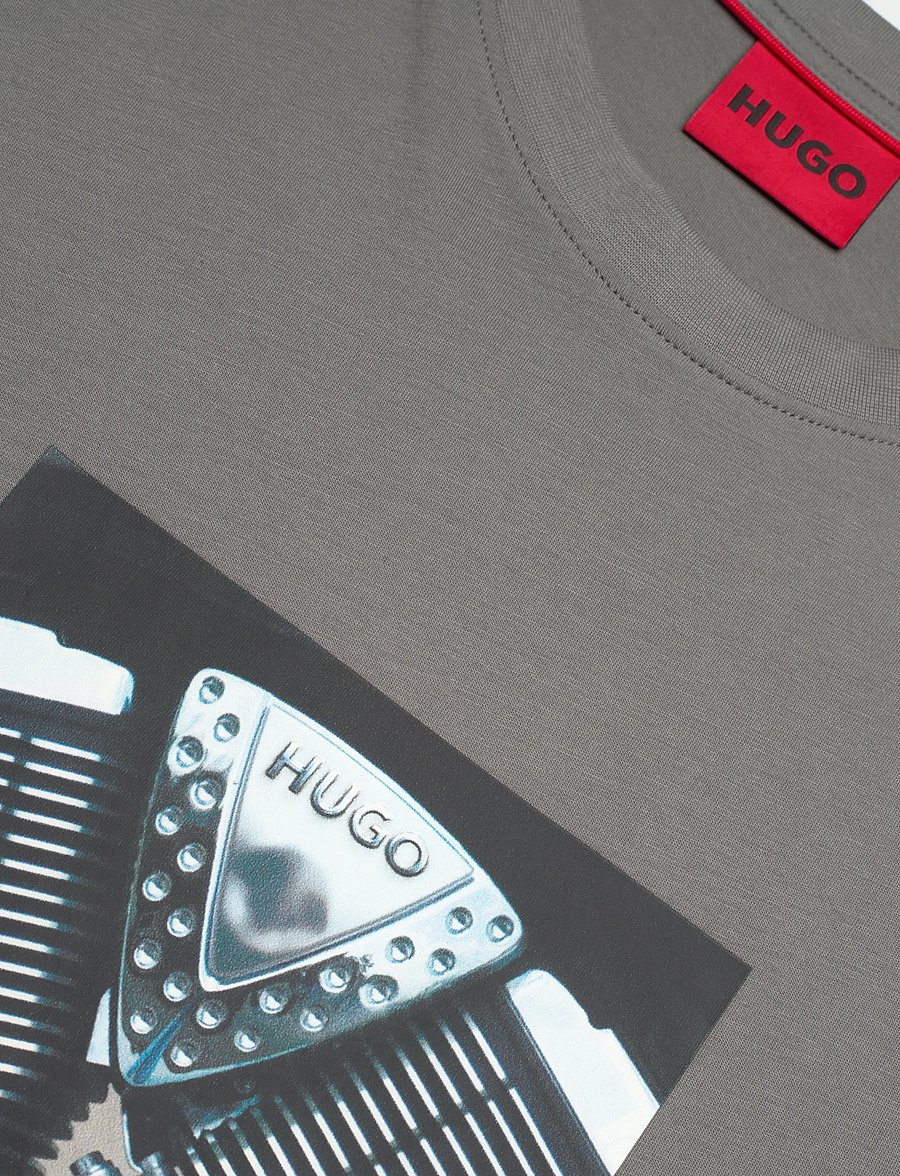 HUGO - Dostino - kurzärmelige t-shirts - dark grey - 5