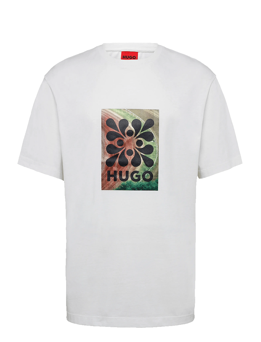 HUGO - Damoru - kurzärmelige t-shirts - natural - 1