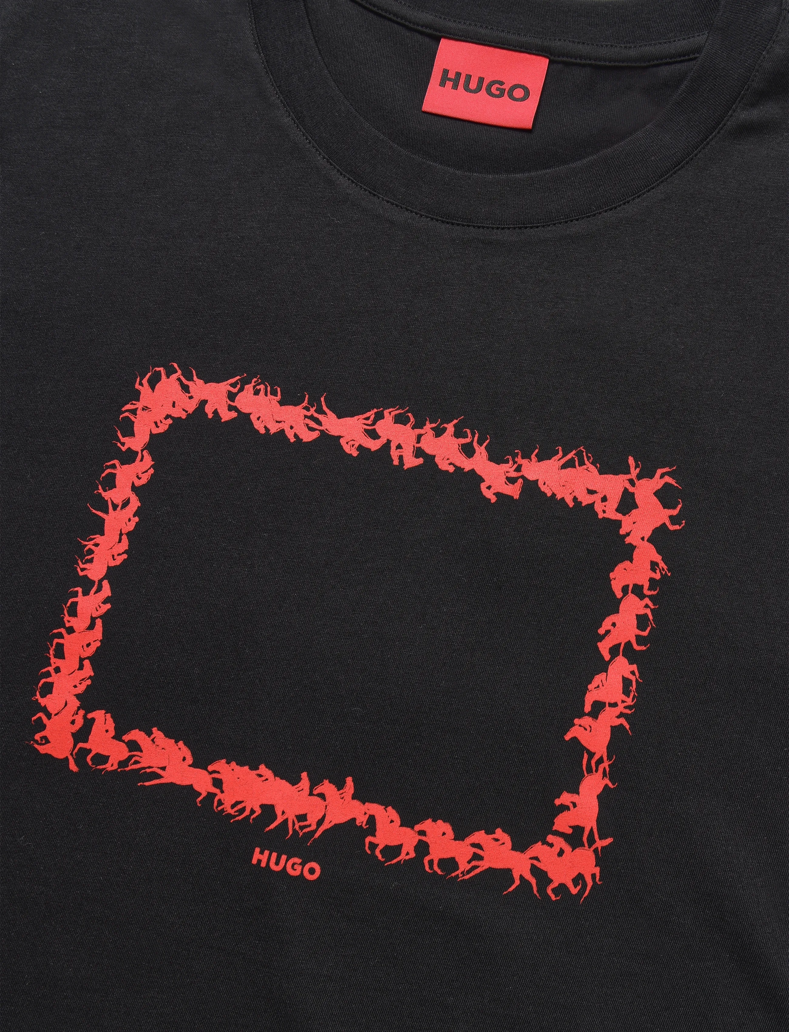 HUGO - Duhorse - short-sleeved t-shirts - black - 2