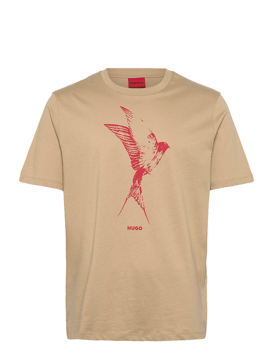 HUGO - Duhorse - lühikeste varrukatega t-särgid - medium beige - 1