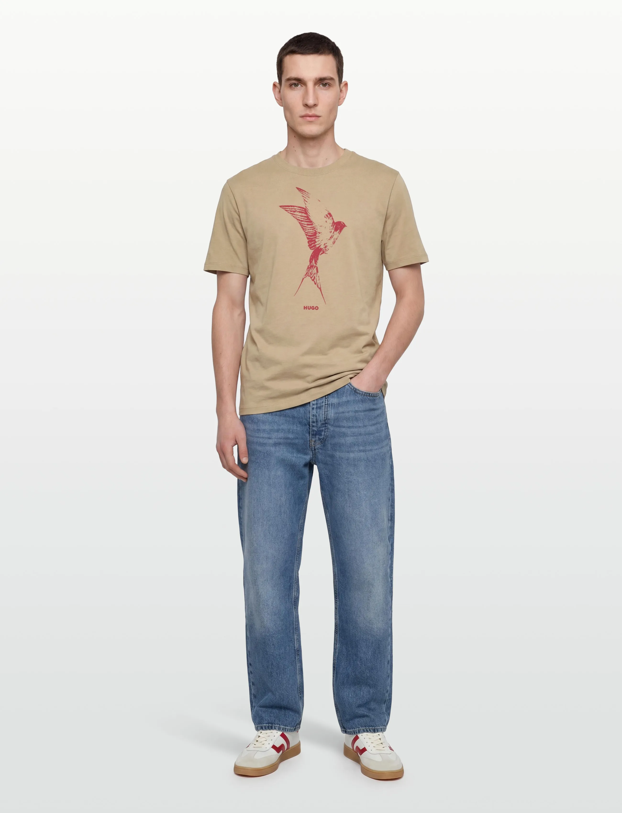 HUGO Duhorse - Kortærmede T-shirts - MEDIUM BEIGE / beige