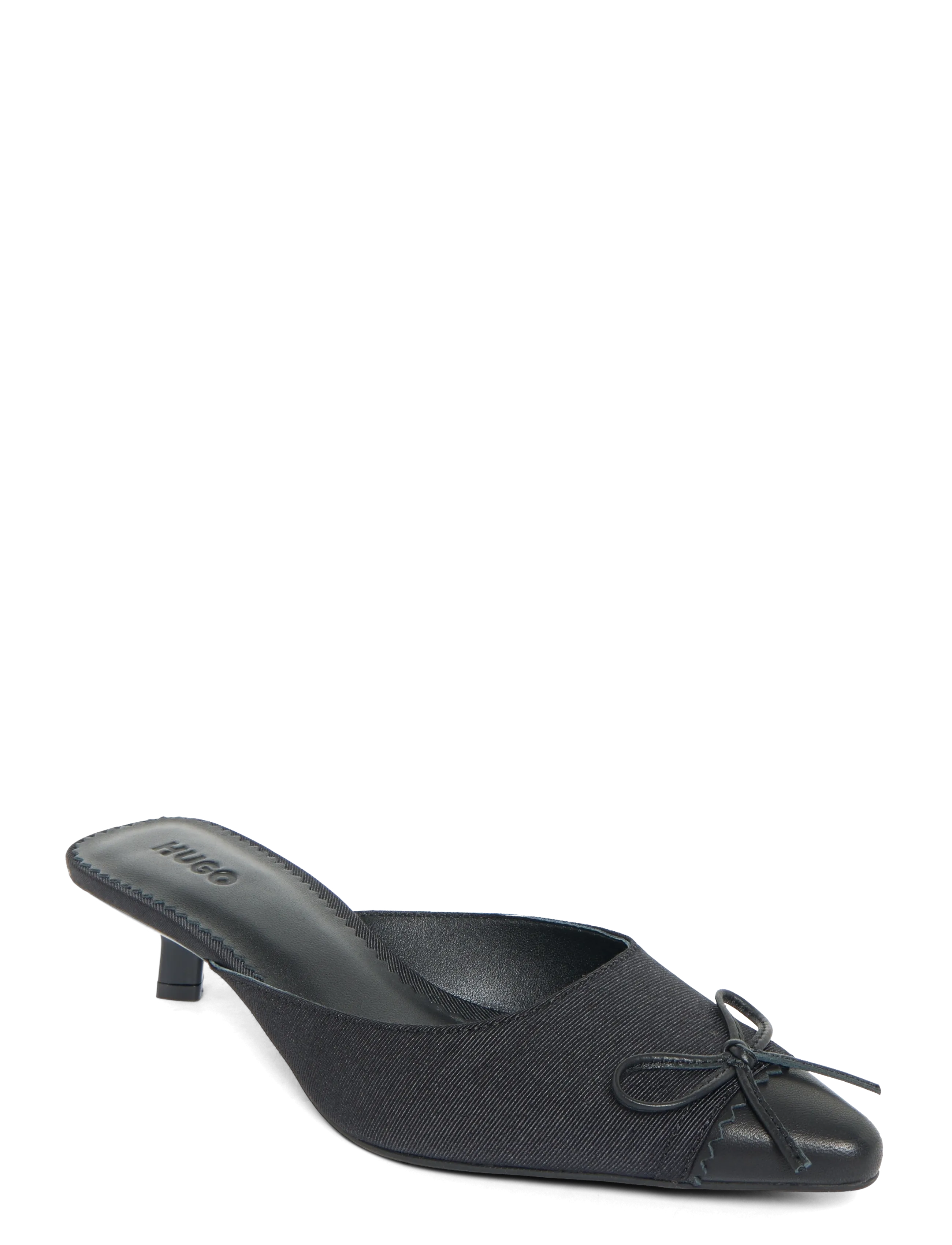 HUGO Seleny_Mule40_Tex, 39, Black, Mules & Slip-Ins > Mules Med Hæl, Dame