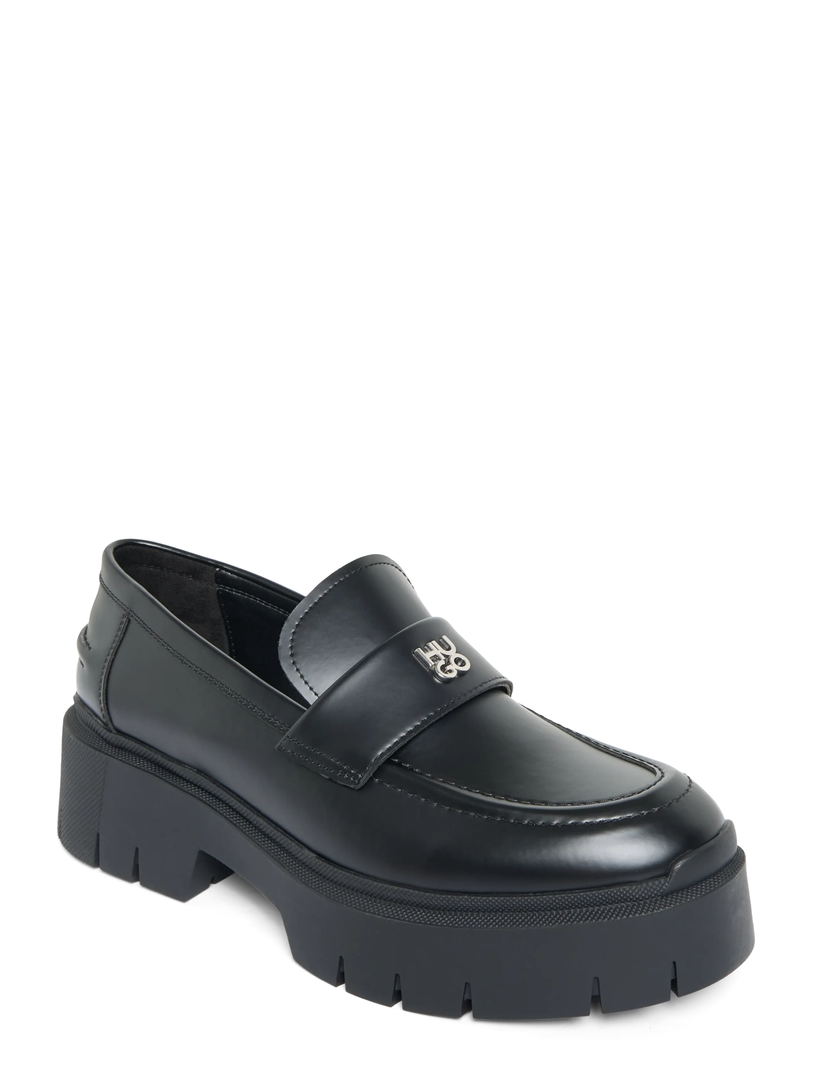 HUGO Kris_Loafer_Brspu, 38, Black, Loafers > Heeled Loafers, Dame