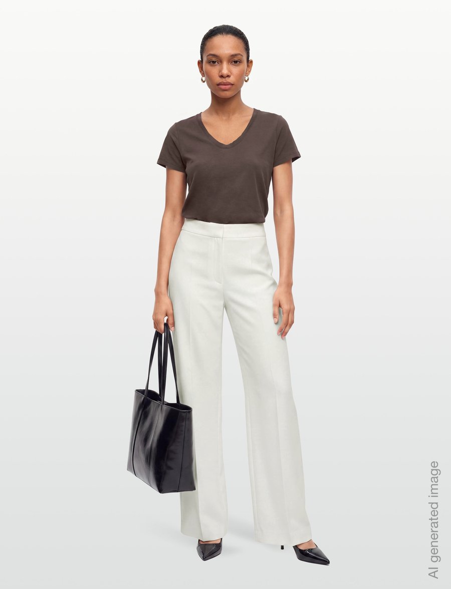 HUGO - Huzili - tailored trousers - open white - 0