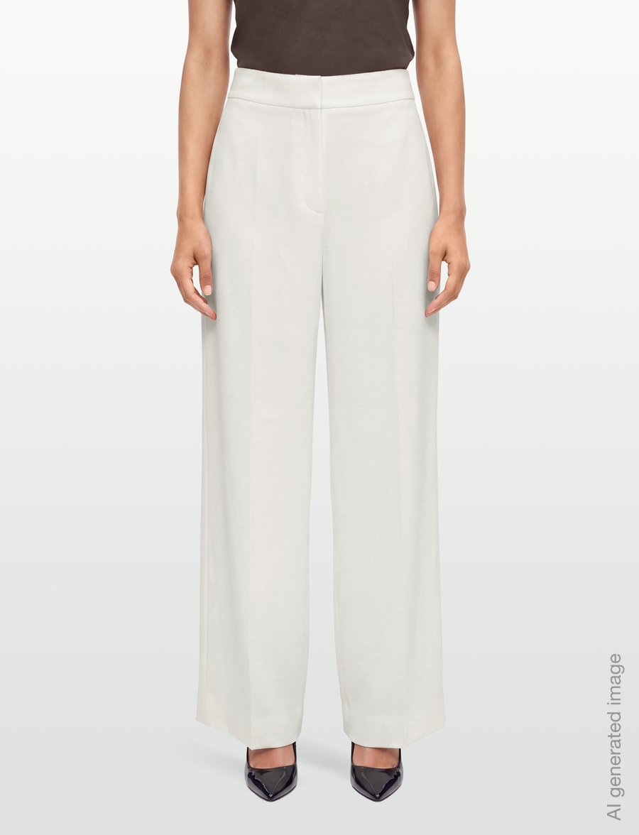 HUGO - Huzili - tailored trousers - open white - 3