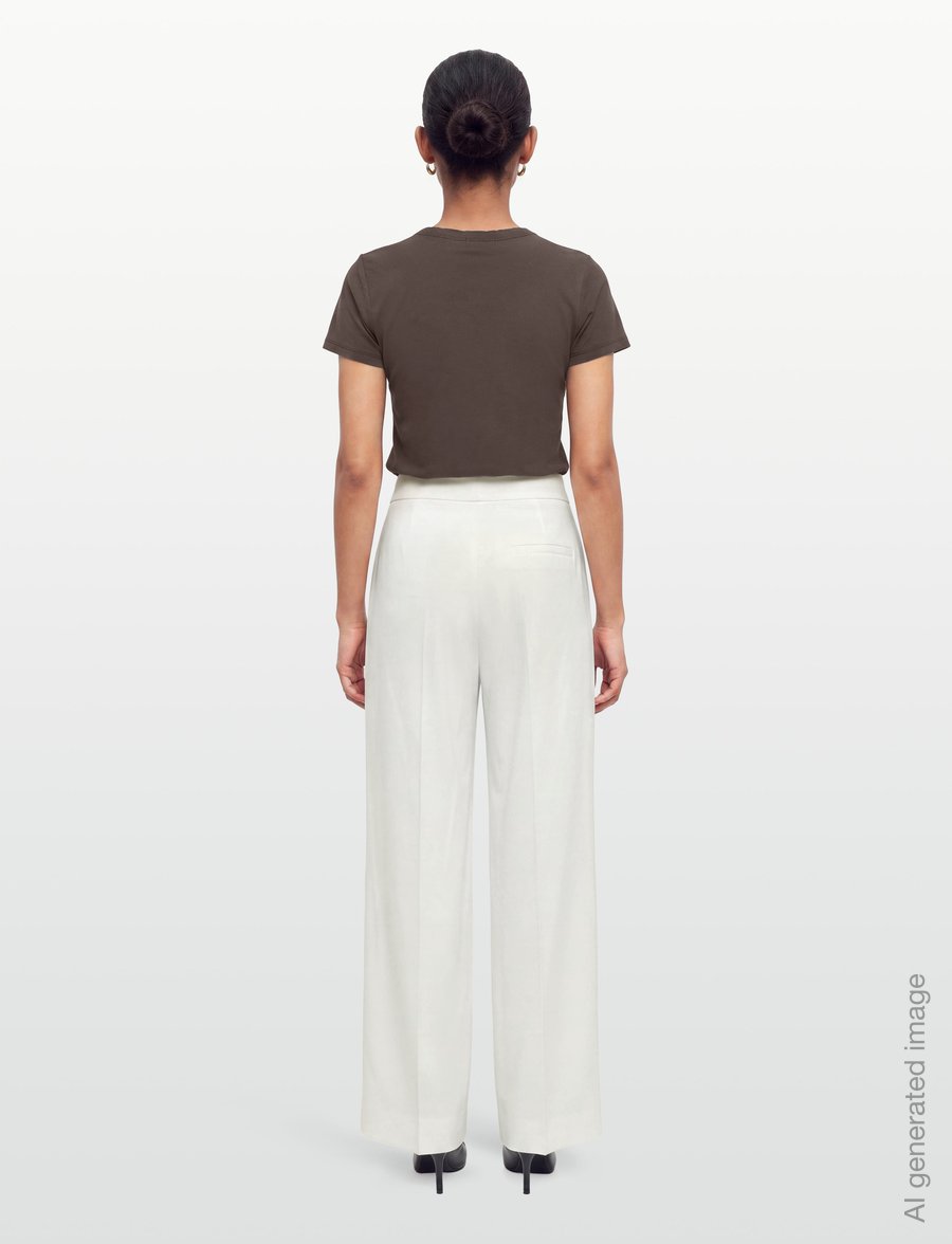 HUGO - Huzili - tailored trousers - open white - 4
