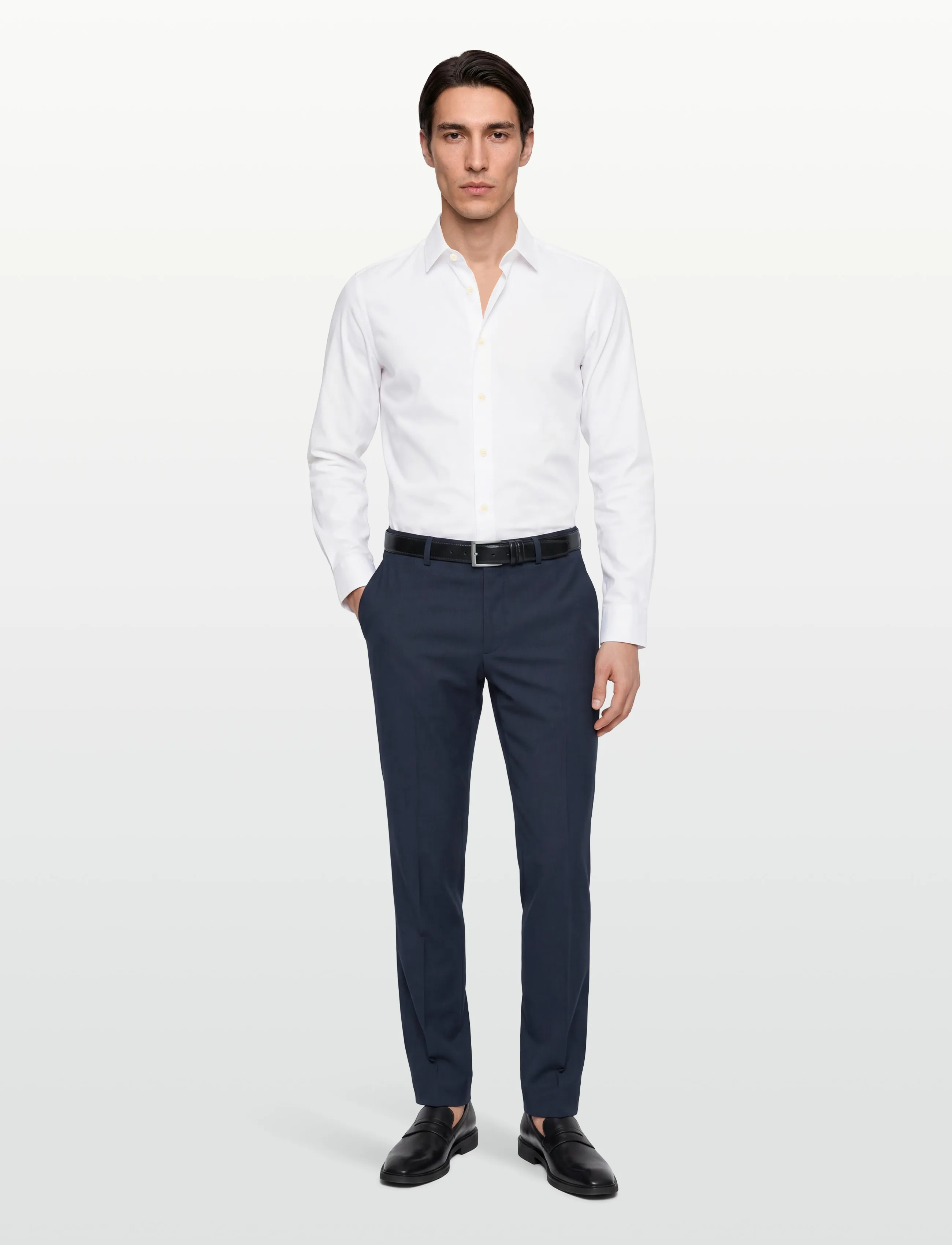 HUGO Hesten253X, 48, Navy, Bukser > Formelle Bukser, Herre