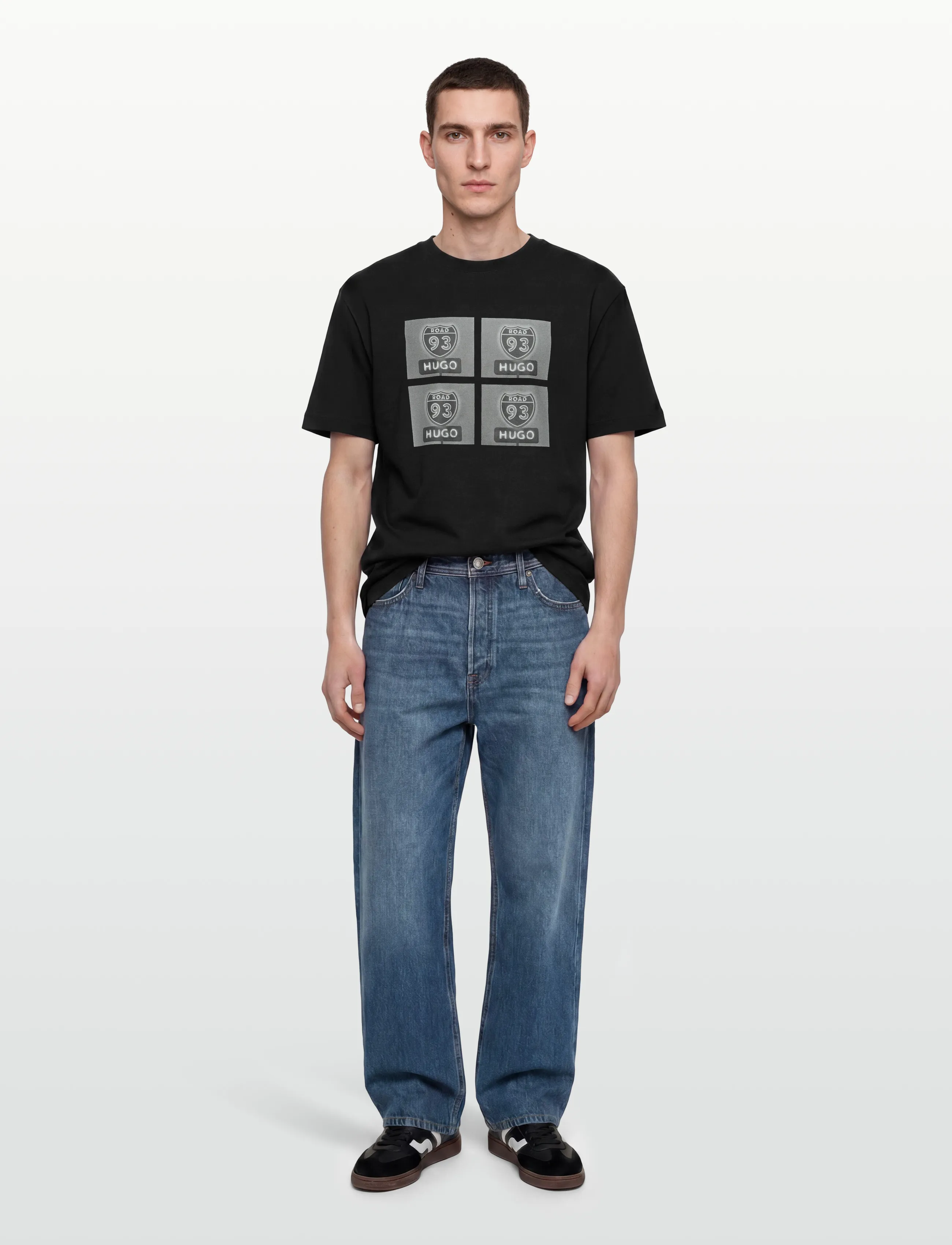 HUGO Draxon - T-shirts - BLACK / black