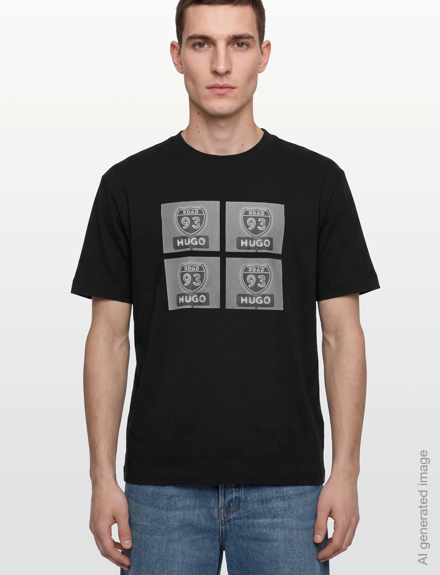 HUGO - Draxon - lühikeste varrukatega t-särgid - black - 3