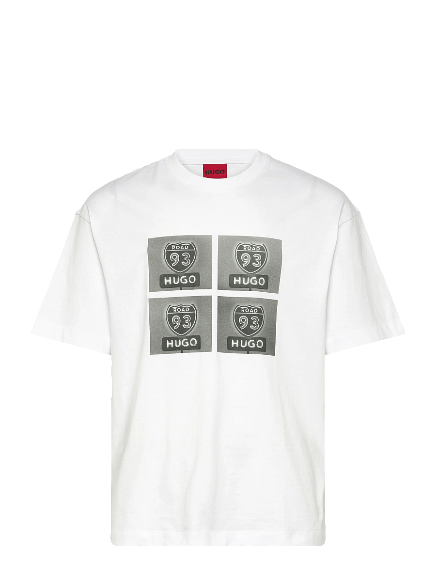 HUGO - Draxon - kurzärmelige t-shirts - white - 1