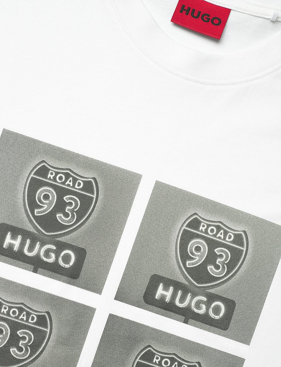 HUGO - Draxon - kurzärmelige t-shirts - white - 5