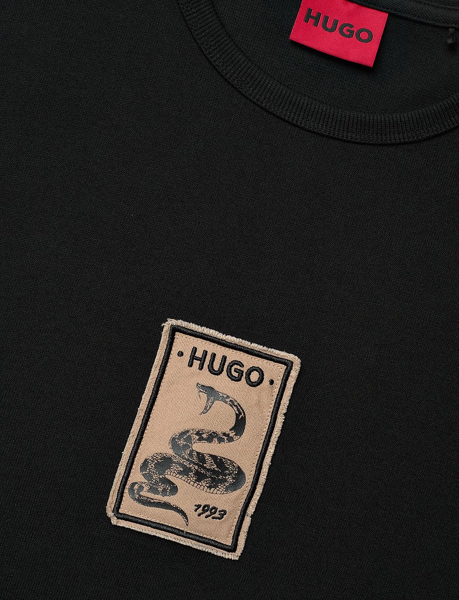 HUGO - Dobul - lühikeste varrukatega t-särgid - black - 5