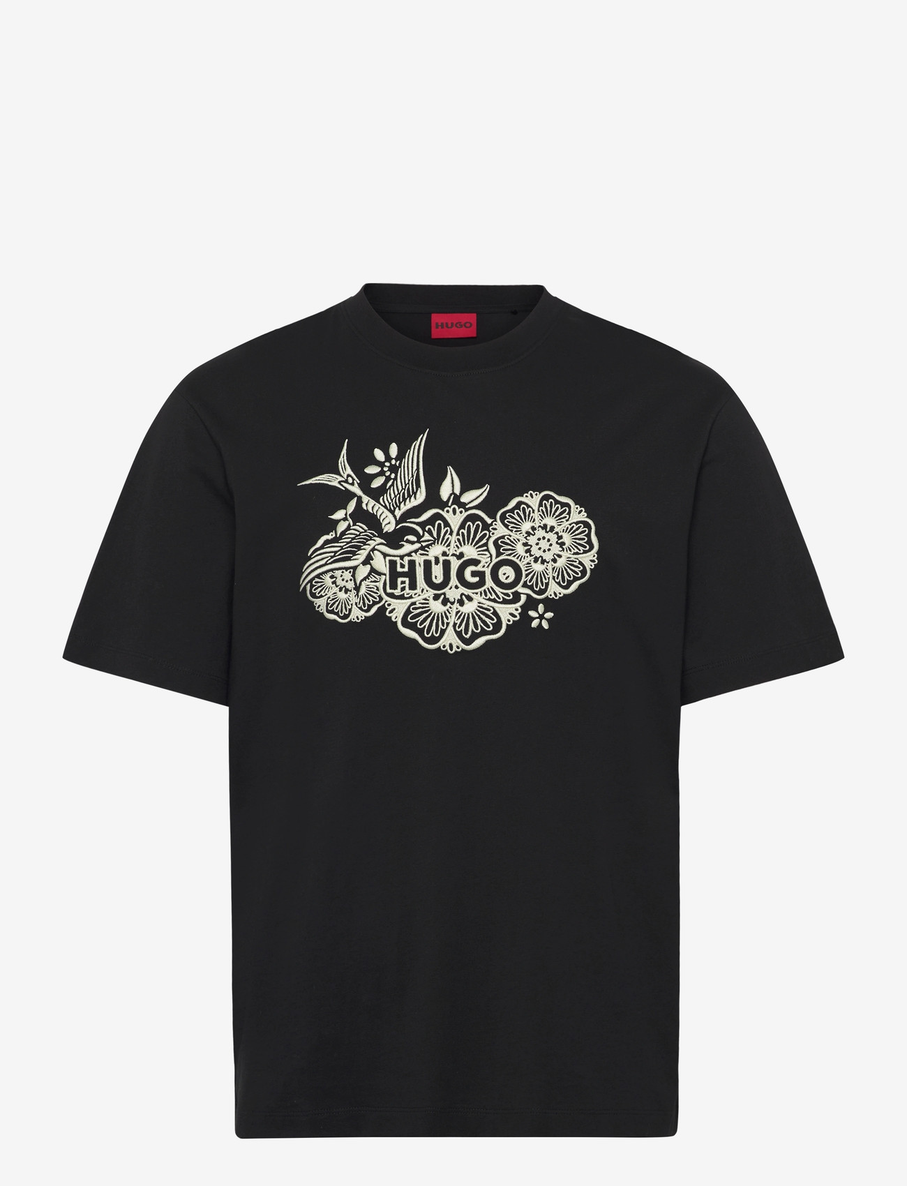HUGO - Dangen - short-sleeved t-shirts - black - 0