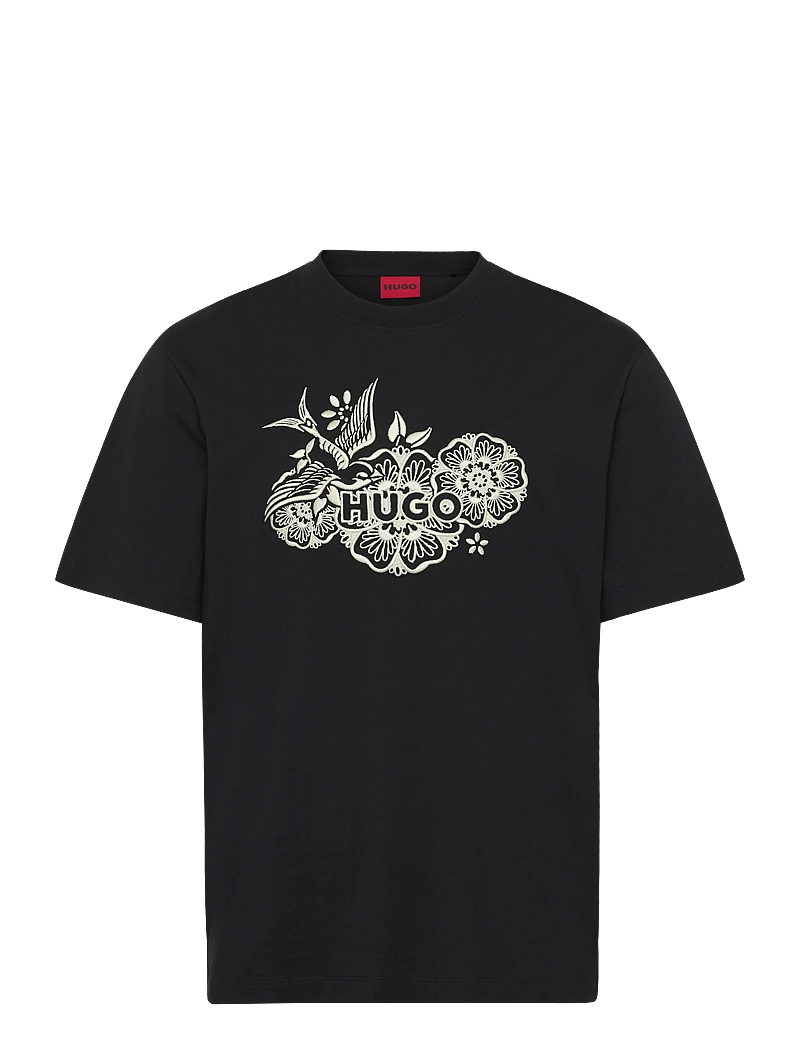 HUGO - Dangen - short-sleeved t-shirts - black - 0