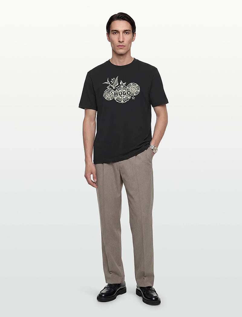 HUGO - Dangen - kortærmede t-shirts - black - 0