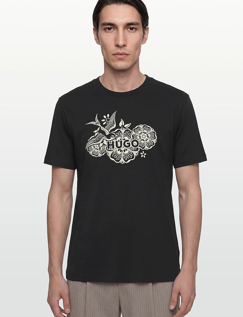 HUGO - Dangen - kortærmede t-shirts - black - 3
