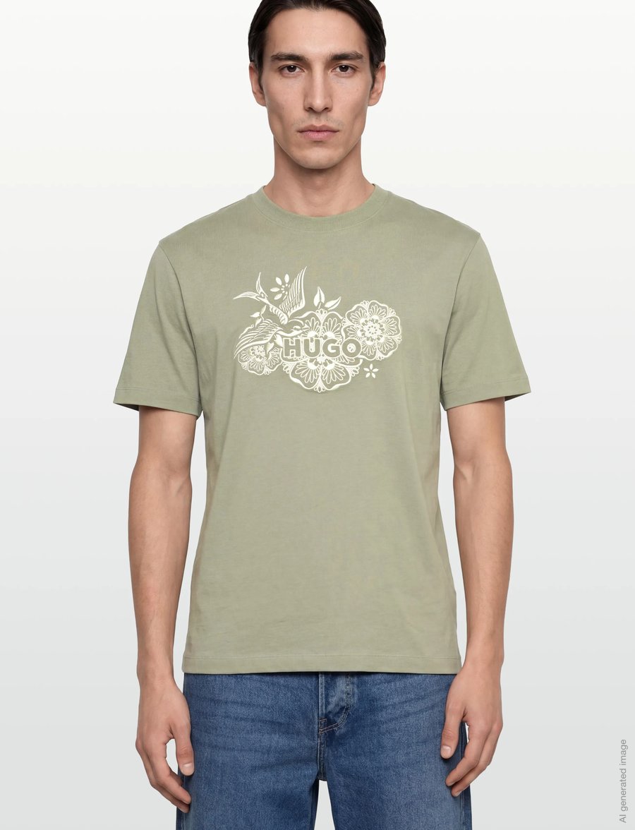 HUGO - Dangen - kortärmade t-shirts - light/pastel green - 3
