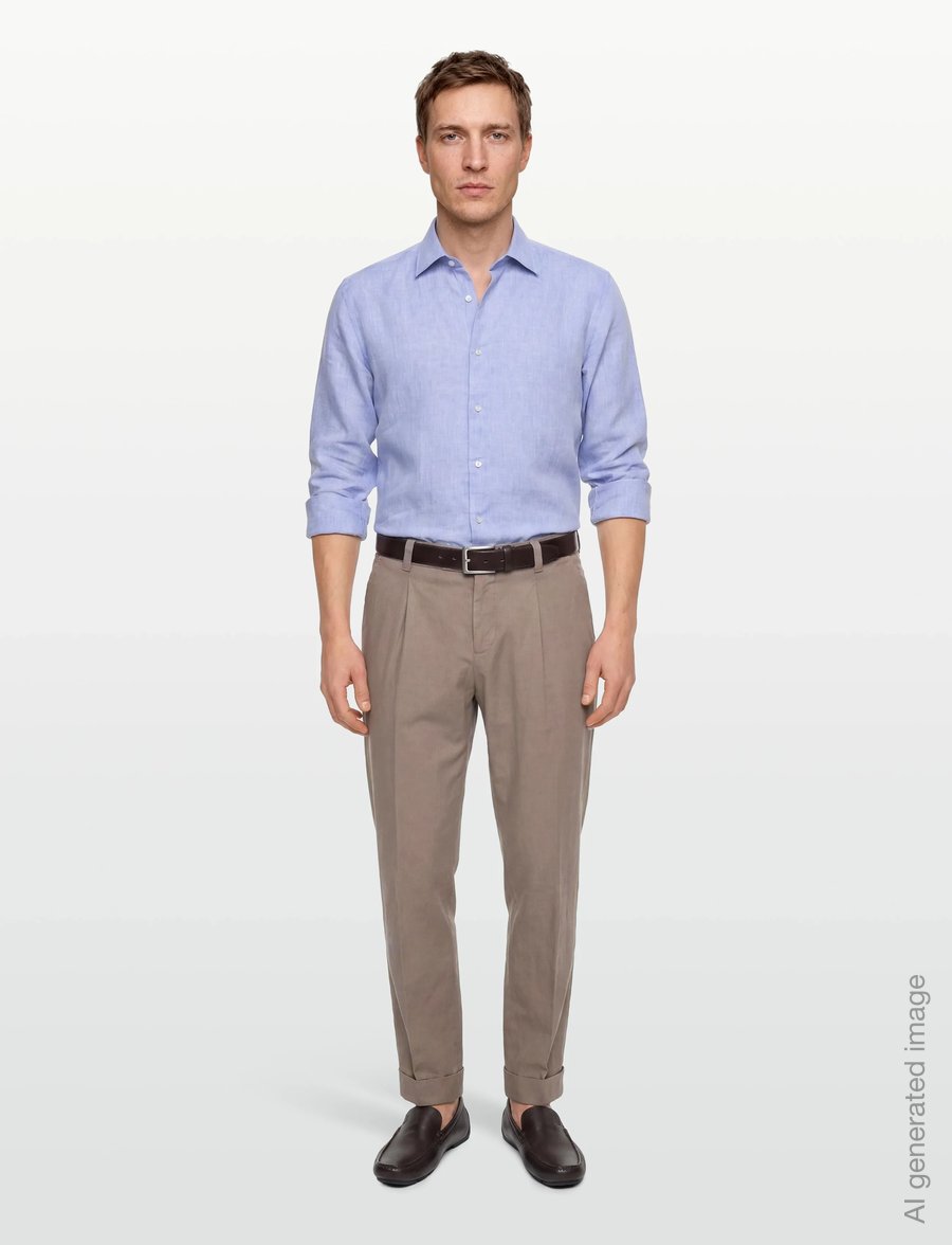 HUGO - Tom262D-H - leinenhosen - light/pastel brown - 0