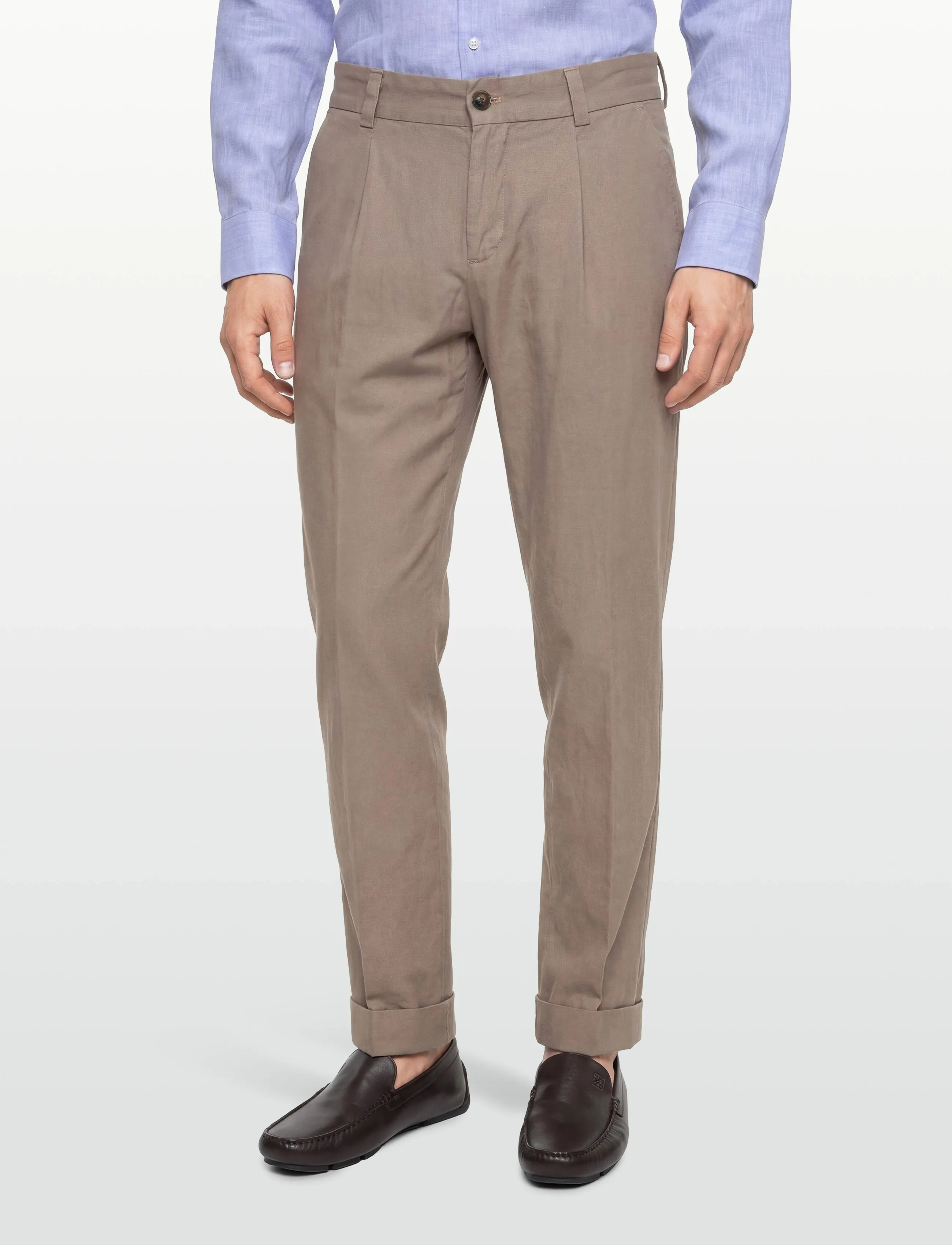HUGO - Tom262D-H - linnebyxor - light/pastel brown - 3