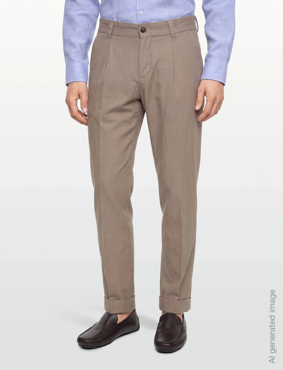HUGO - Tom262D-H - leinenhosen - light/pastel brown - 3