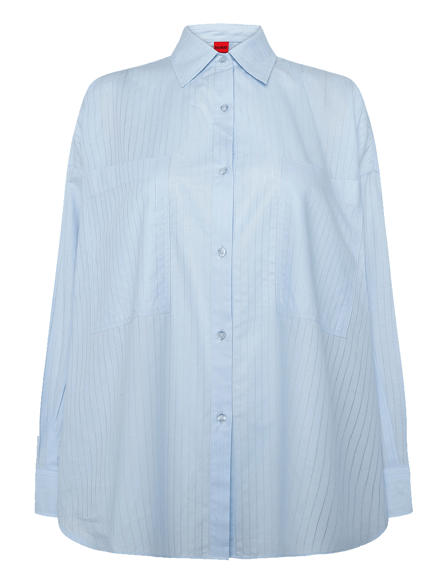 HUGO - East - long-sleeved shirts - open blue - 0