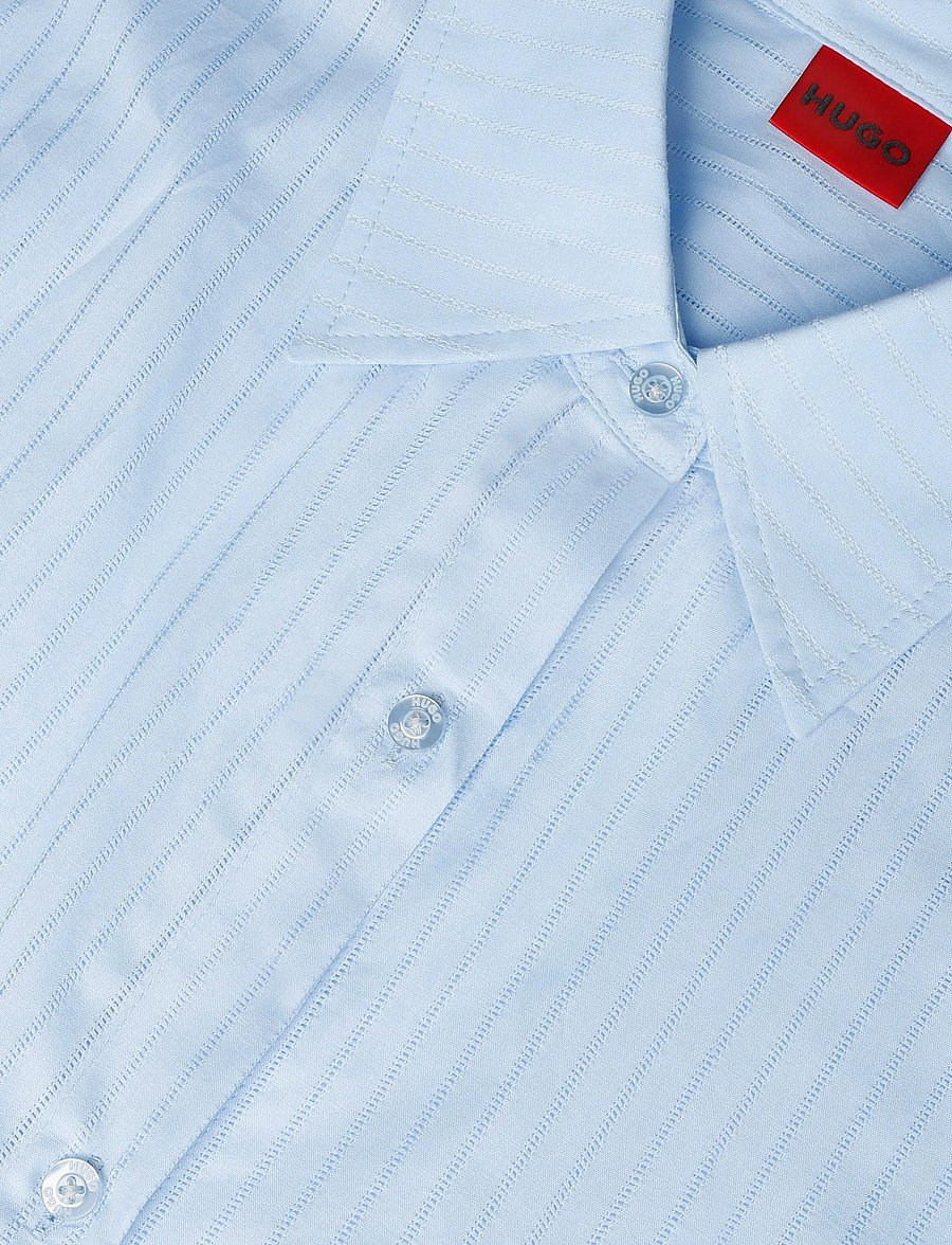 HUGO - East - long-sleeved shirts - open blue - 2