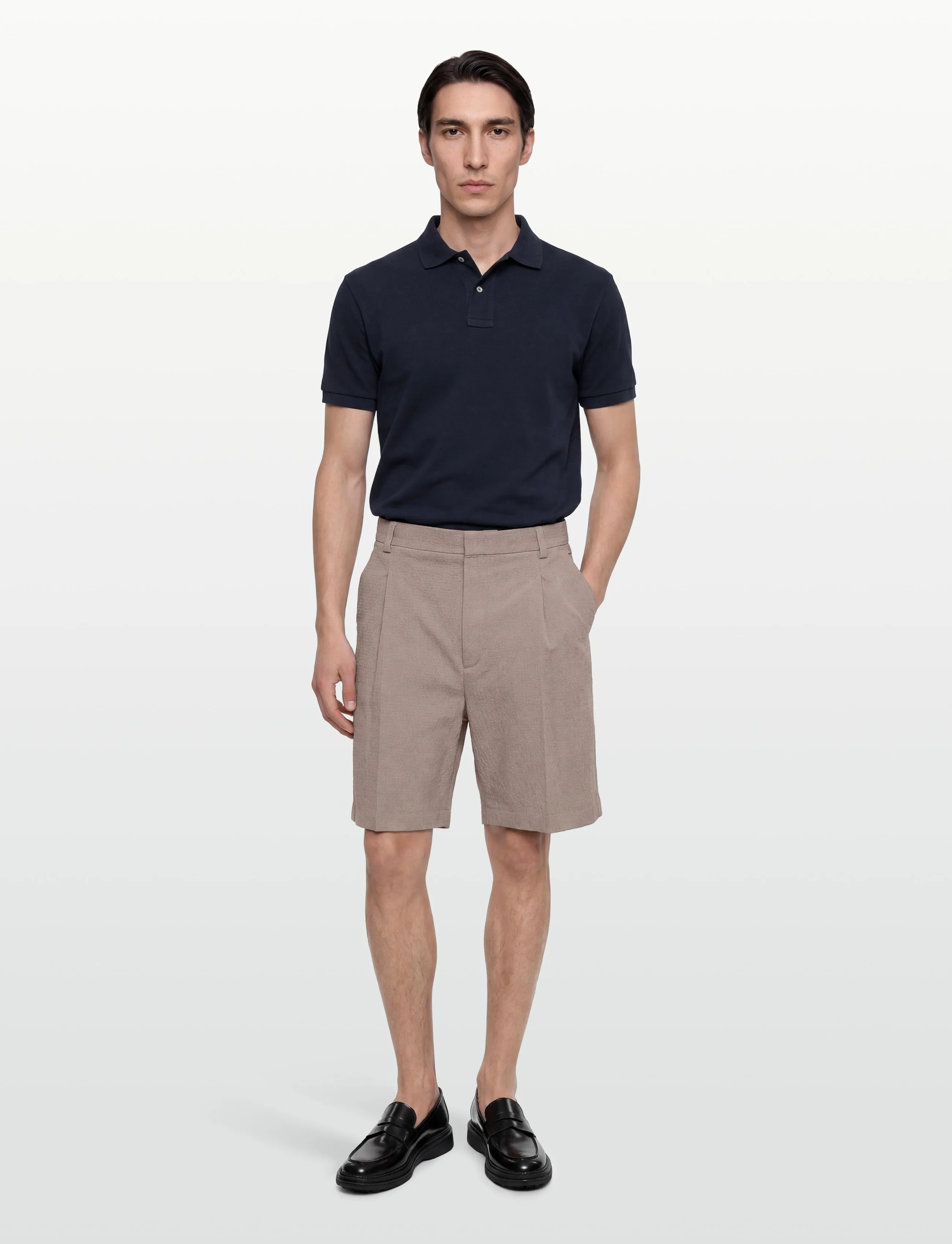 HUGO - Fery262X - hörstuttbuxur - light/pastel brown - 0
