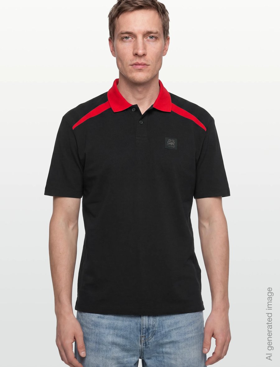 HUGO - Dunios_RB - lühikeste varrukatega polod - black - 3
