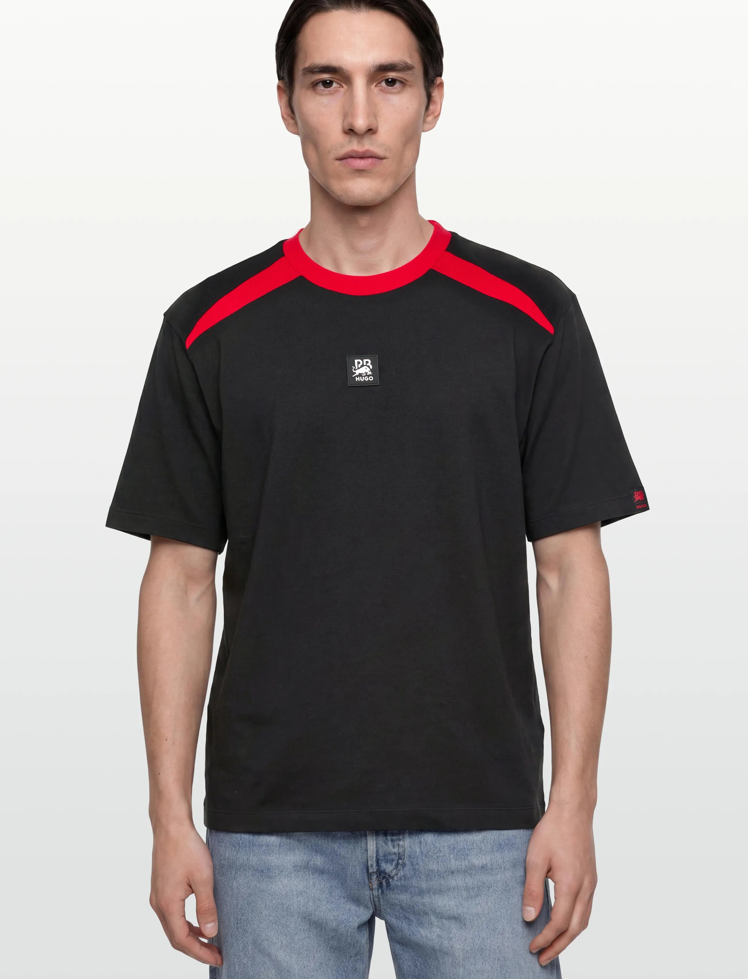HUGO - Dedril_RB - kortärmade t-shirts - black - 3