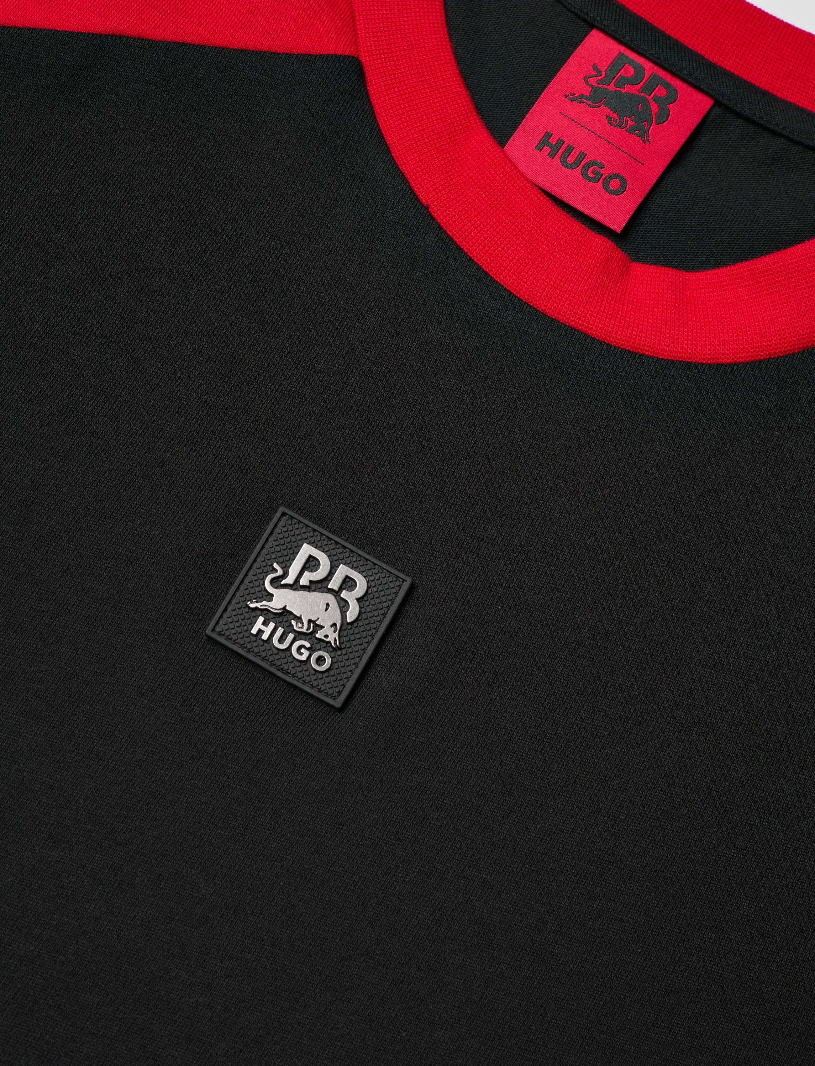 HUGO - Dedril_RB - kortärmade t-shirts - black - 5