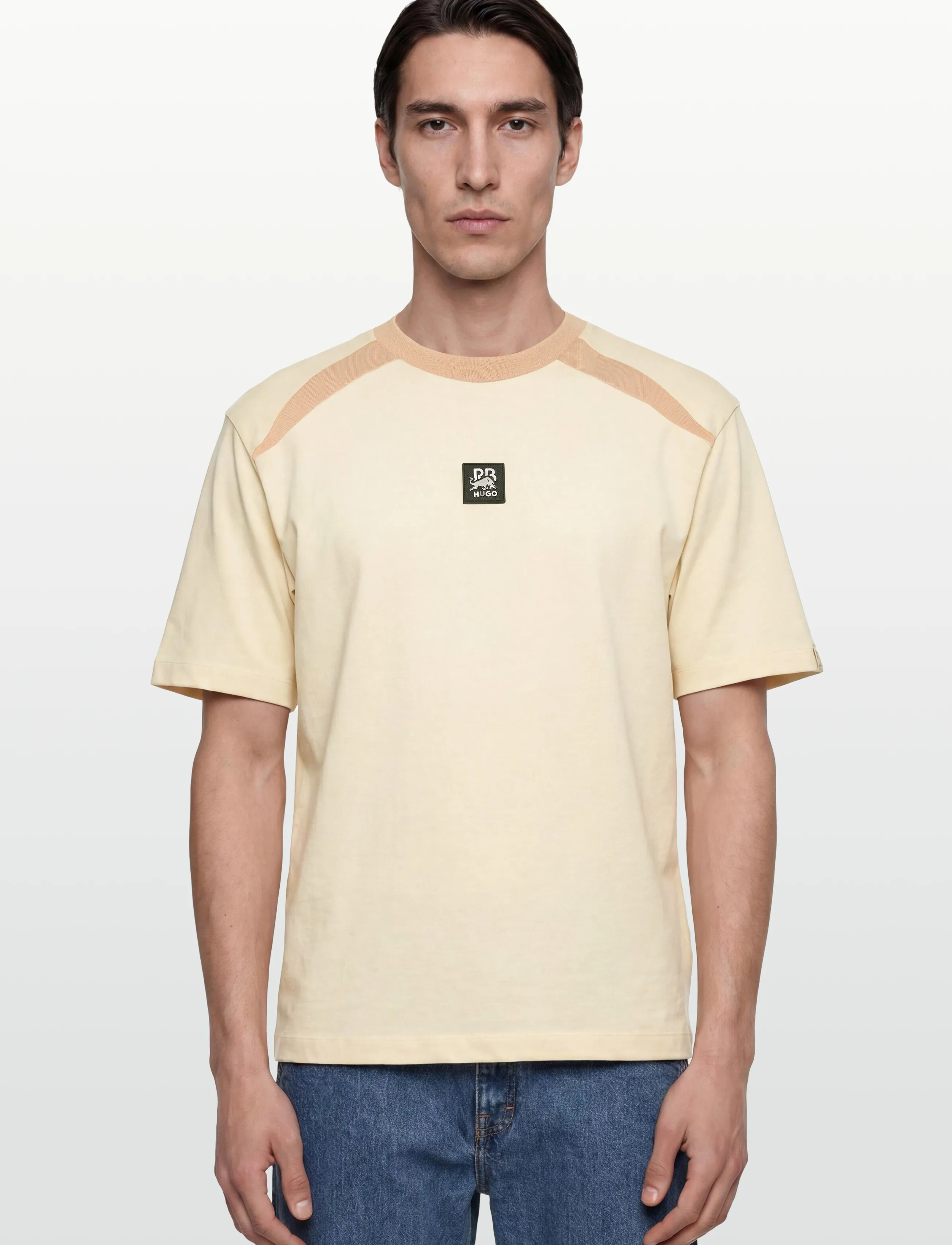 HUGO - Dedril_RB - kortärmade t-shirts - open white - 3
