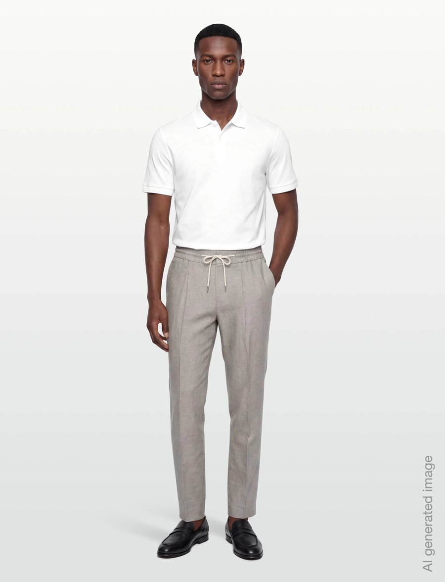 HUGO - Getlin251F3 - leinenhosen - light/pastel brown - 0