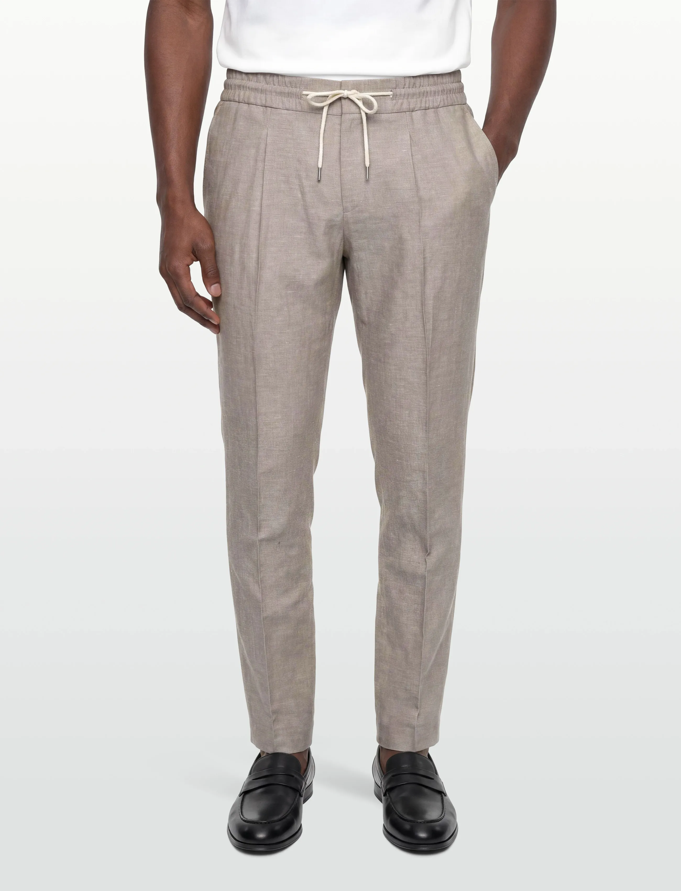 HUGO - Getlin251F3 - spodnie lniane - light/pastel brown - 3