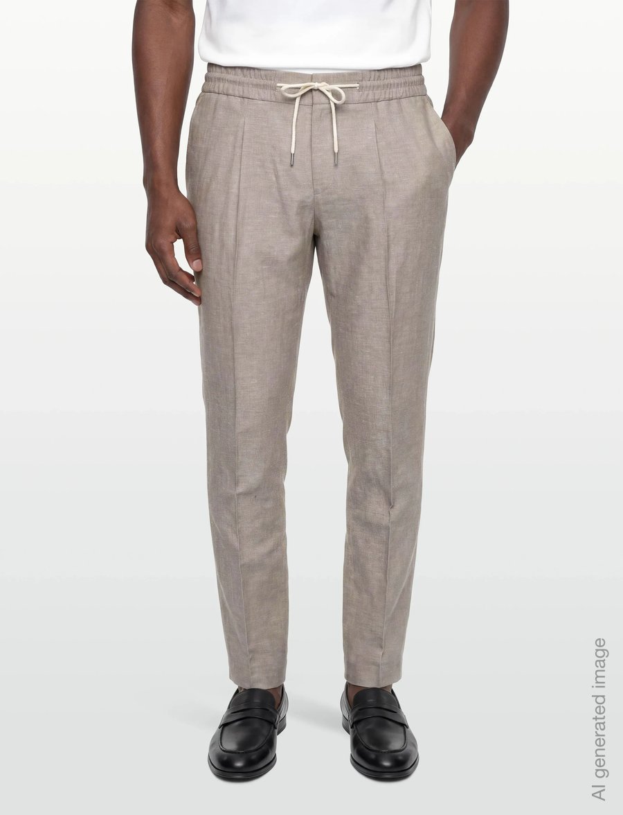 HUGO - Getlin251F3 - leinenhosen - light/pastel brown - 3
