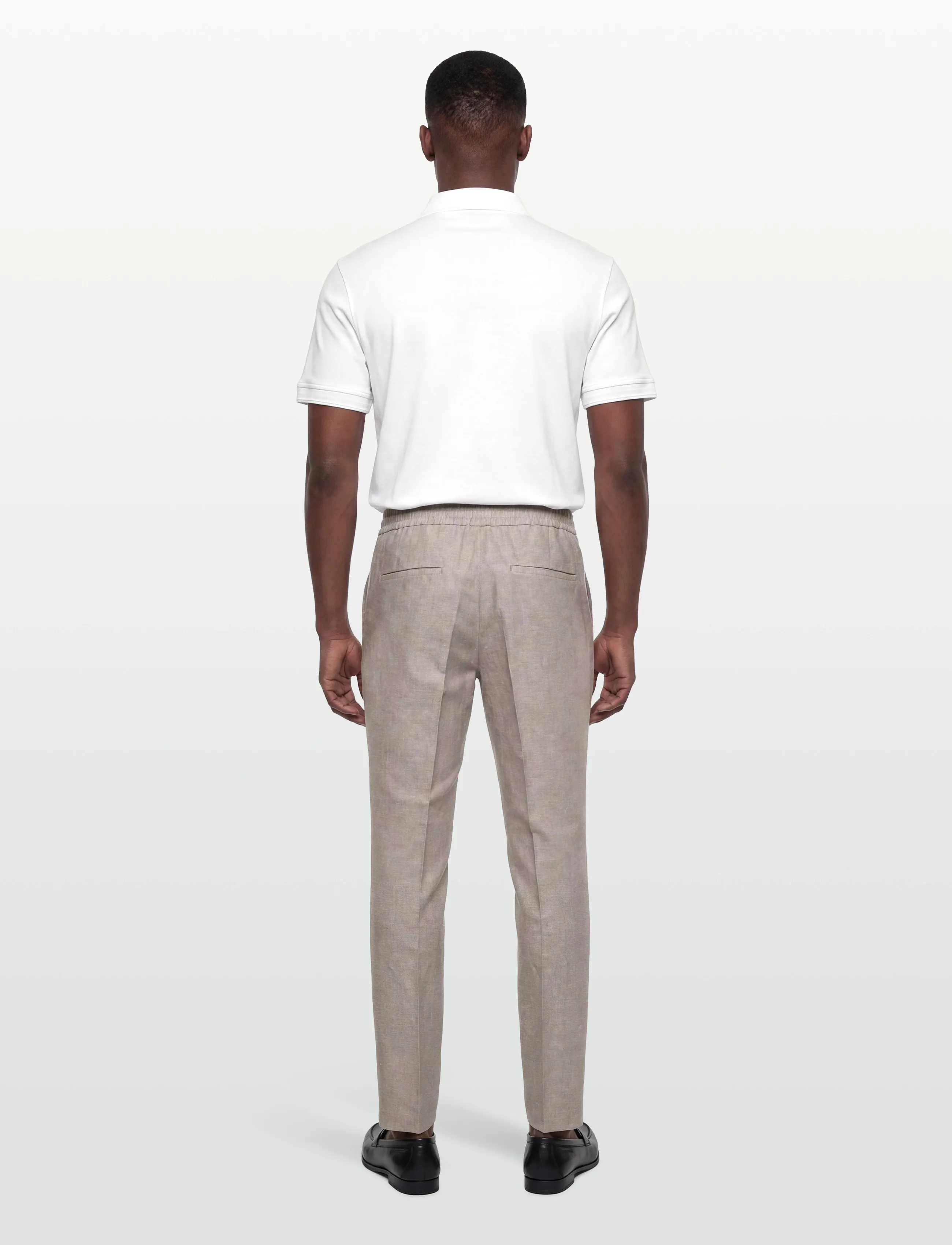 HUGO - Getlin251F3 - spodnie lniane - light/pastel brown - 4