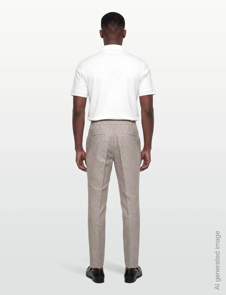 HUGO - Getlin251F3 - leinenhosen - light/pastel brown - 4