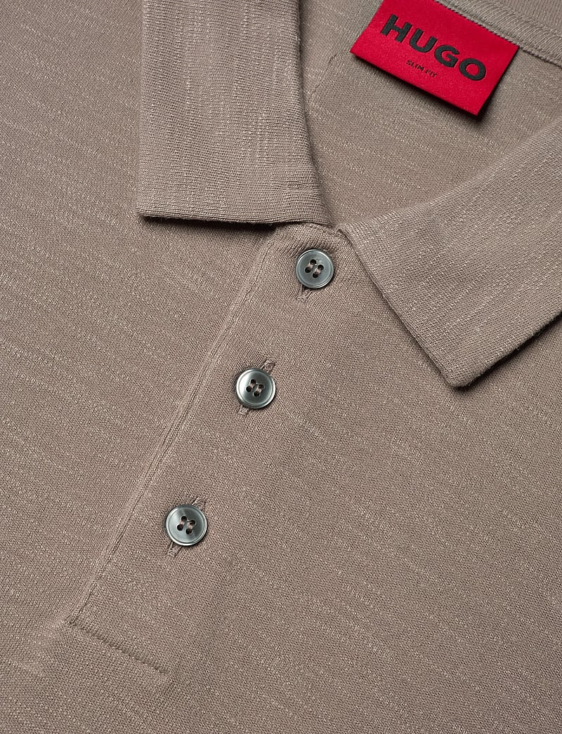 HUGO - Dulinen - gestrickte polohemden - light/pastel brown - 2