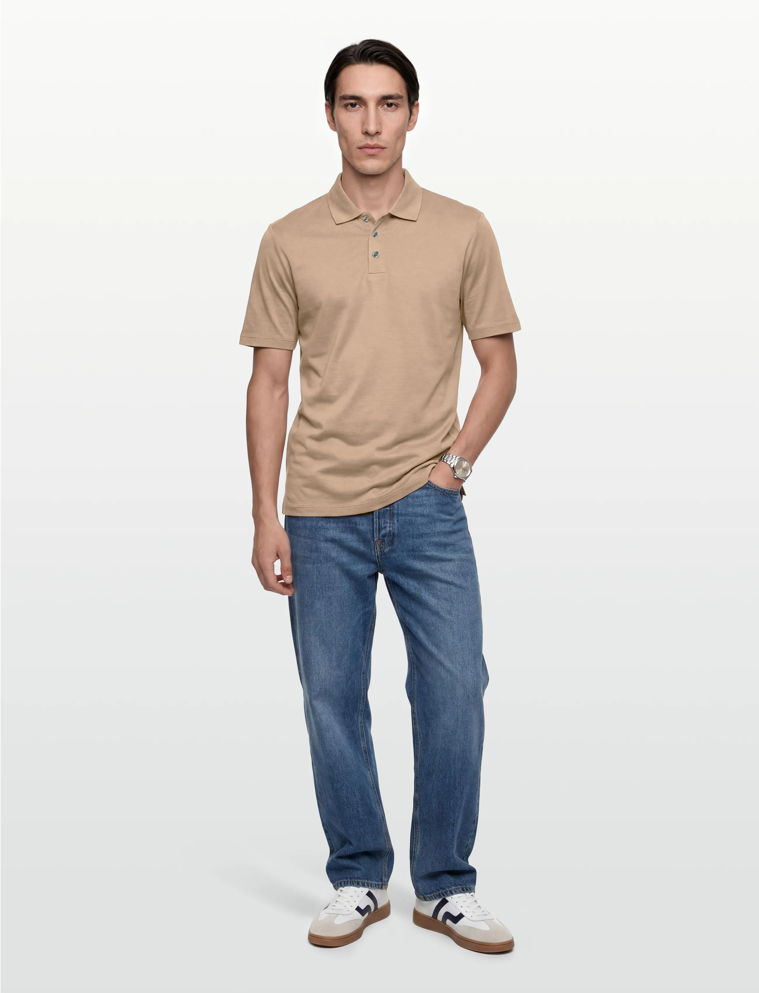 HUGO Dulinen, Mænd, Poloshirt, Beige, Str: XXL
