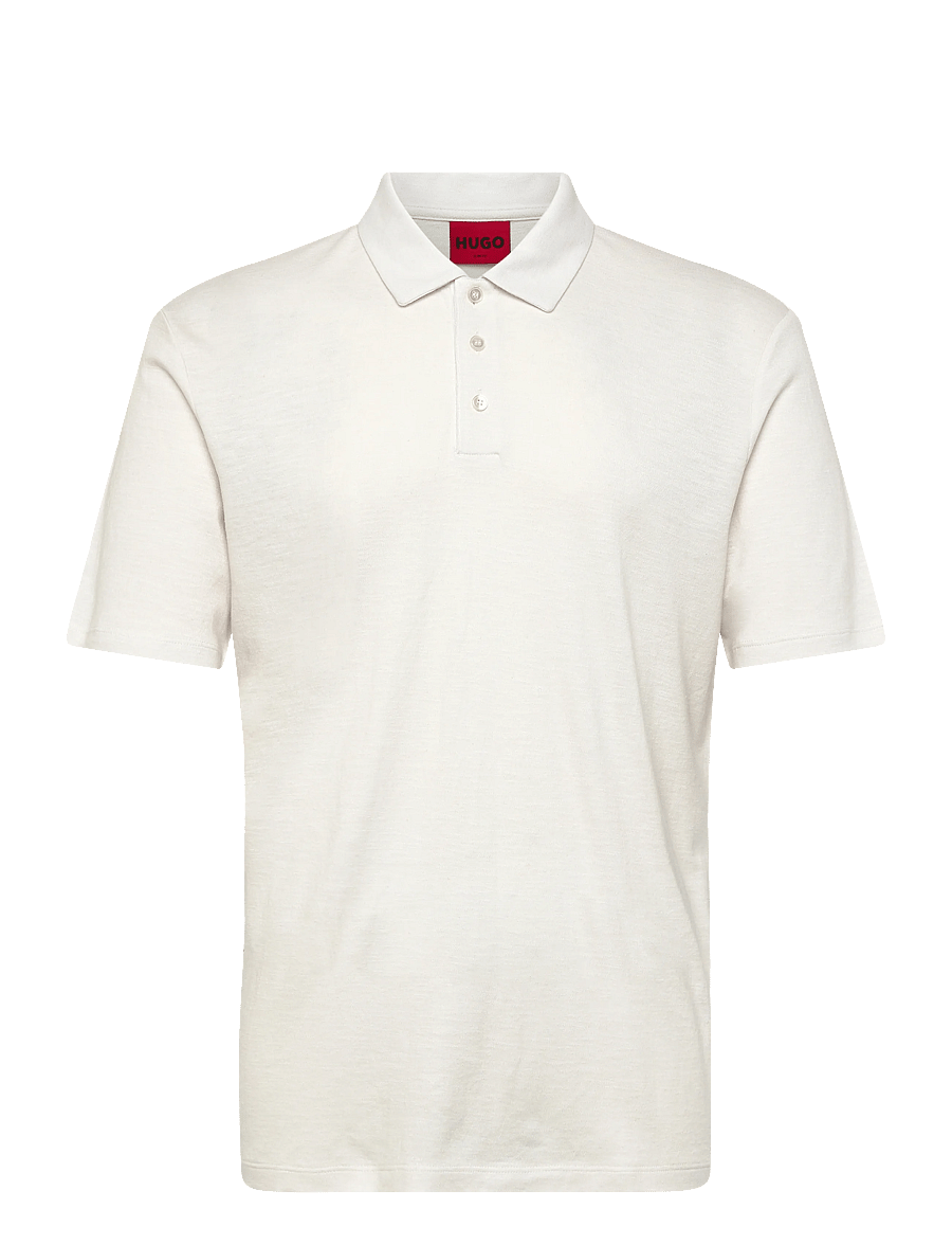 HUGO - Dulinen - langärmlige strick-polohemden - natural - 1