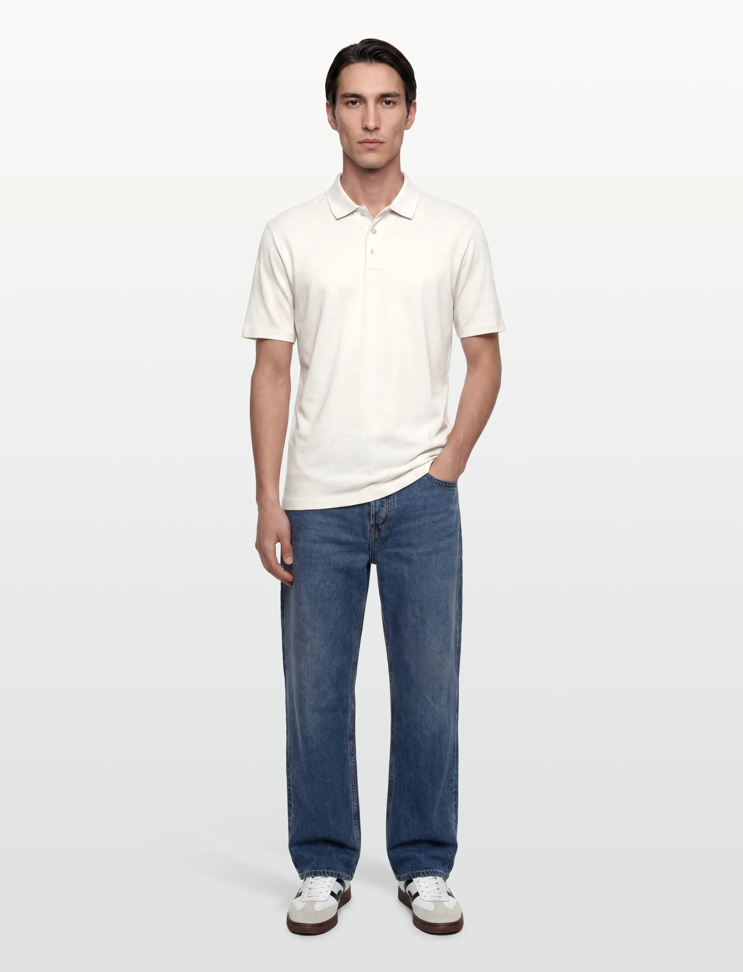 HUGO Dulinen, XL, Knitwear, Creme - Short Sleeve Knitted Polos, Männerswear