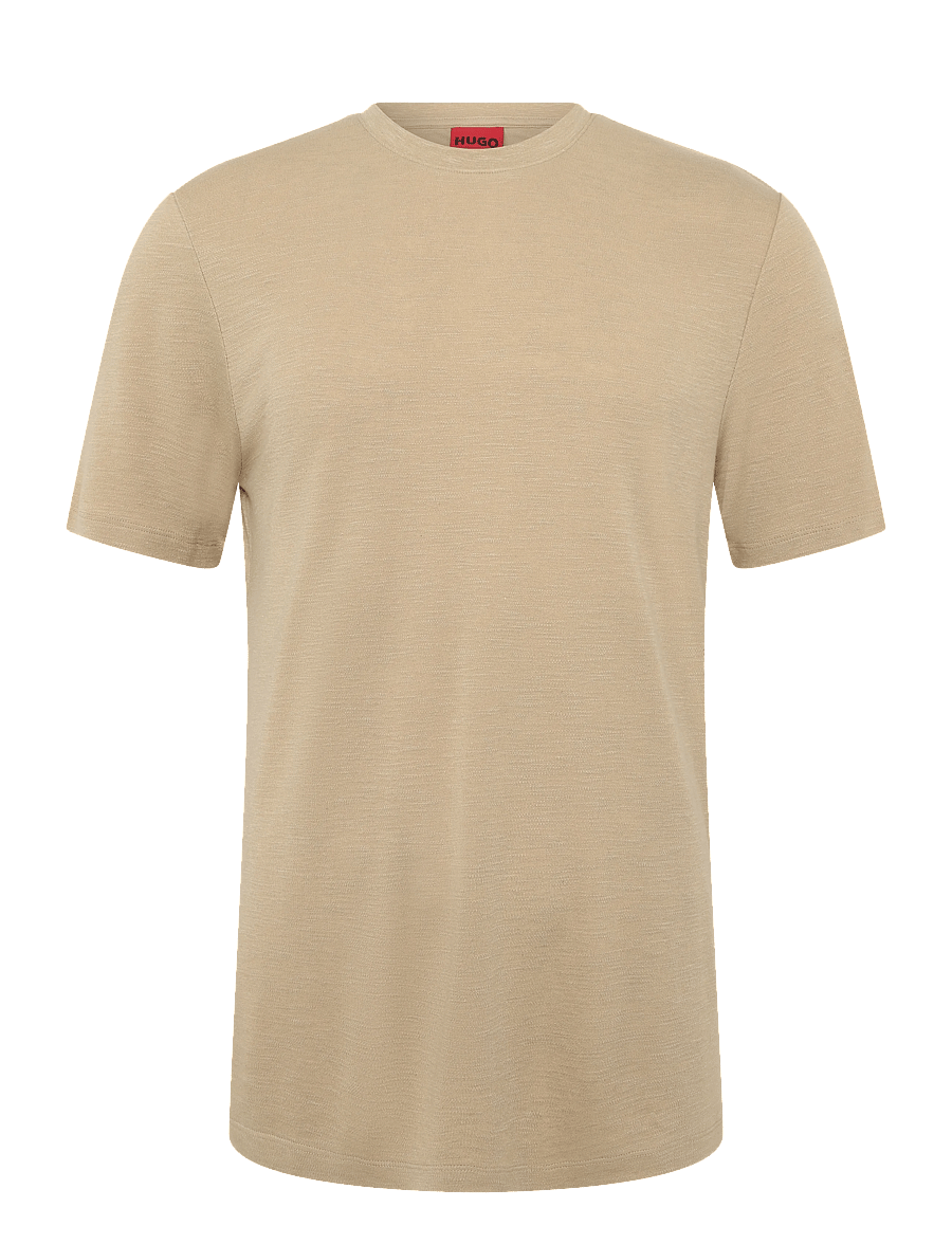 HUGO - Dulerostee - kurzärmelige t-shirts - medium beige - 0