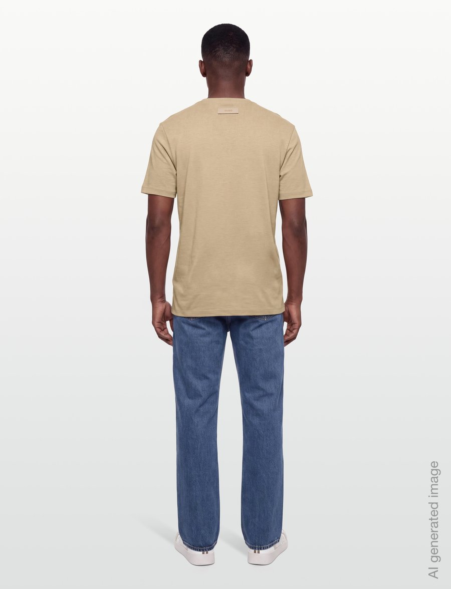 HUGO - Dulerostee - kortärmade t-shirts - medium beige - 4