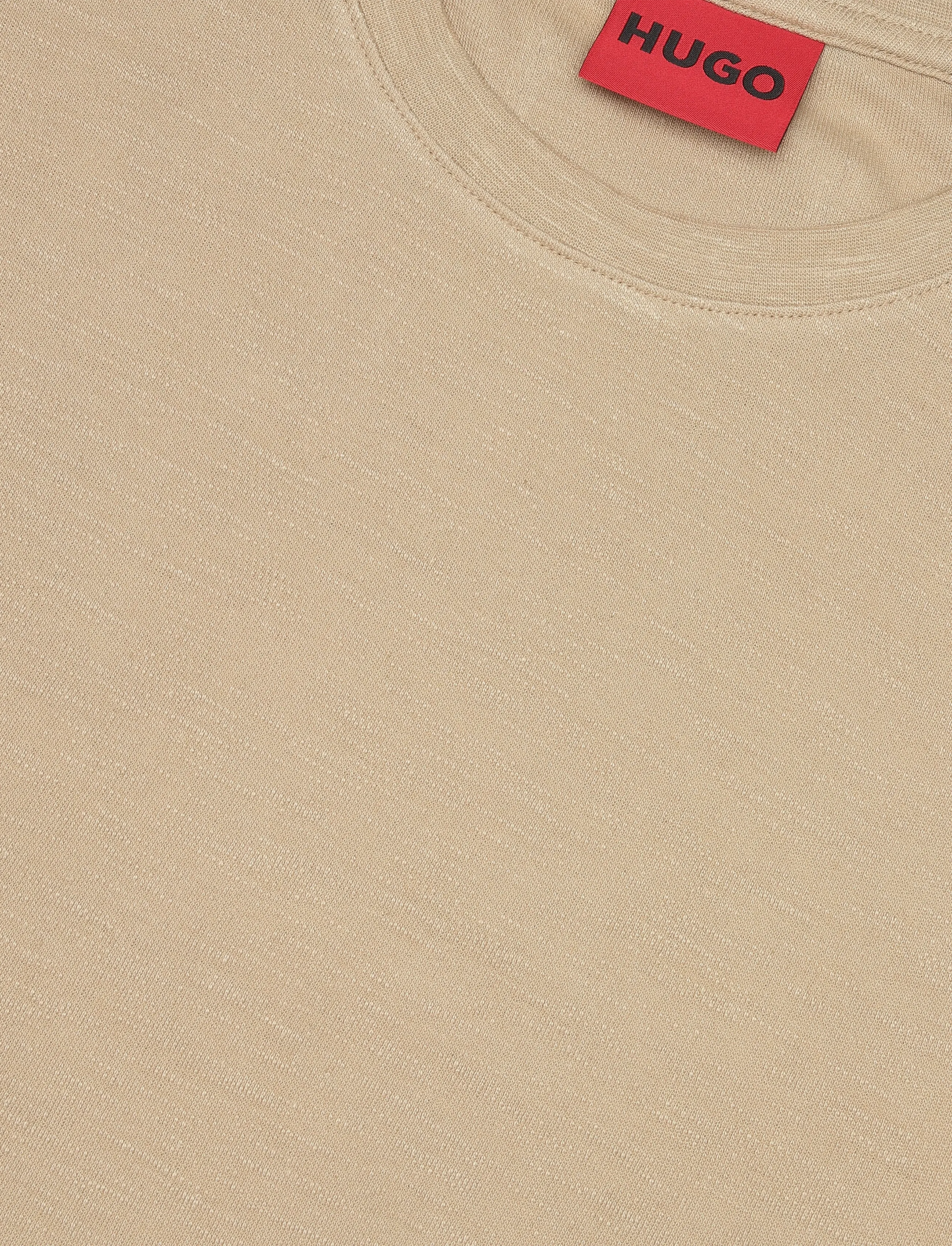 HUGO - Dulerostee - kurzärmelige t-shirts - medium beige - 2