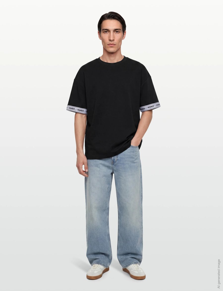 HUGO - TADE T-SHIRT - nattrøjer - black - 0