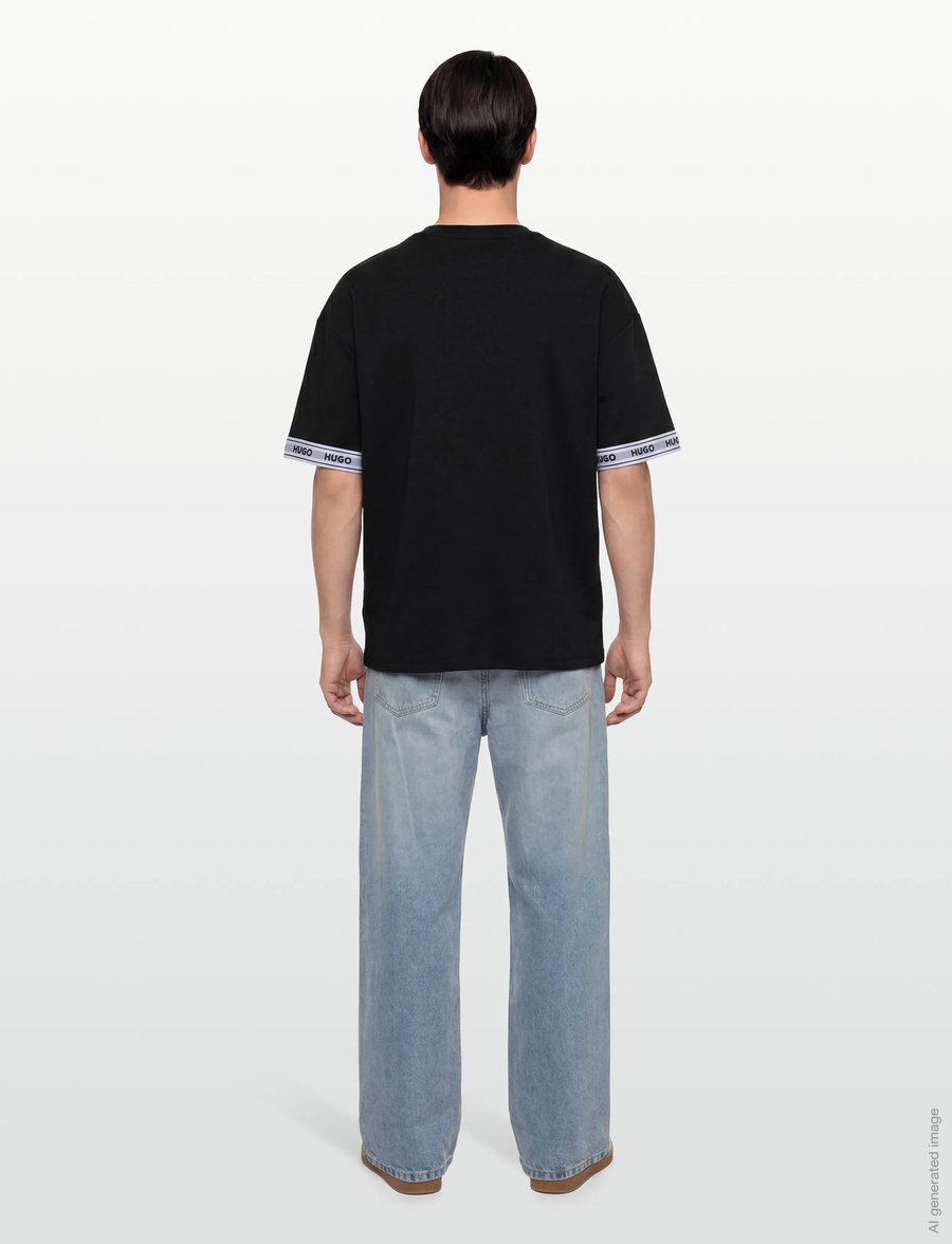 HUGO - TADE T-SHIRT - nattrøjer - black - 4